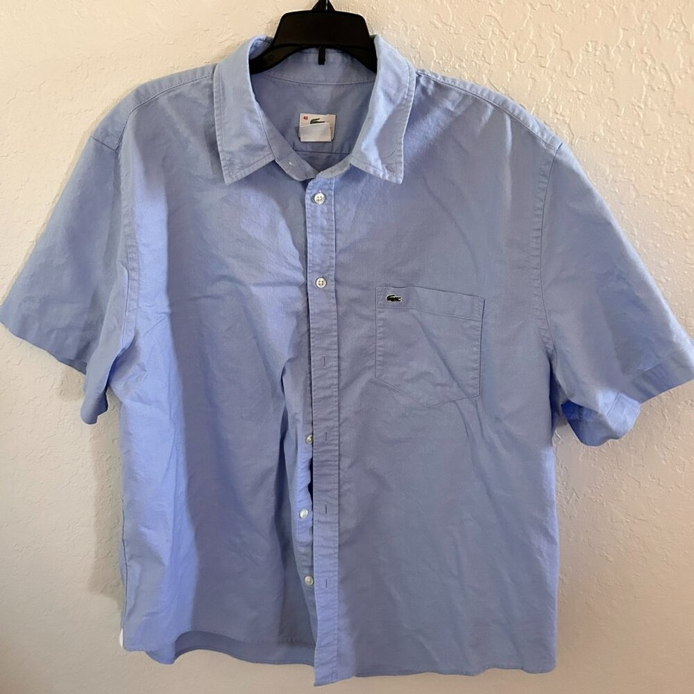 Lacoste Short Sleeve Button Down Shirt Size 46 SKU 107